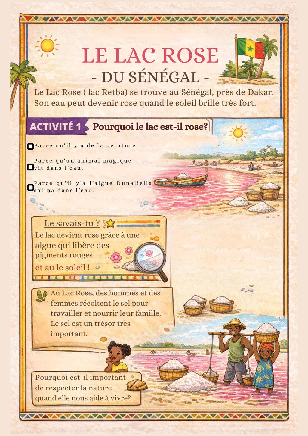 Carnet d'activités Sénégal